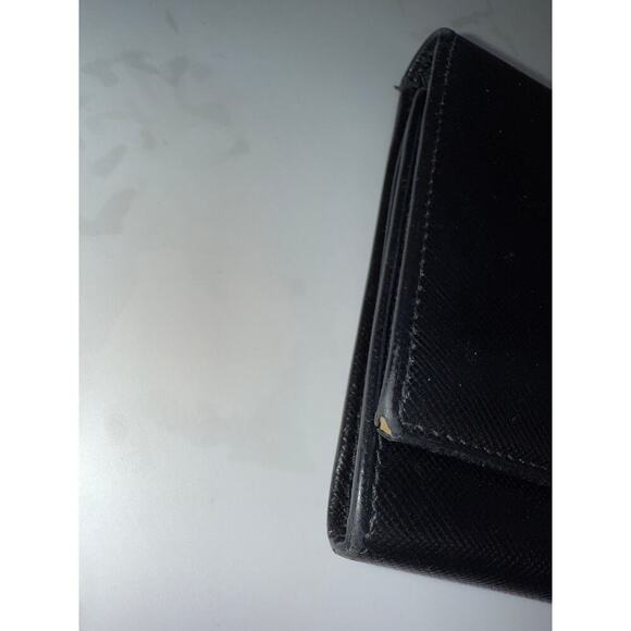 Prada Saffiano Continental Flap Wallet in Black - Picture 4 of 12